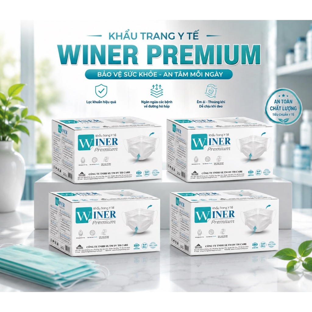 Winer 4-Layer Medical Mask Box of 50 - Genuine Antibacterial Mask ...
