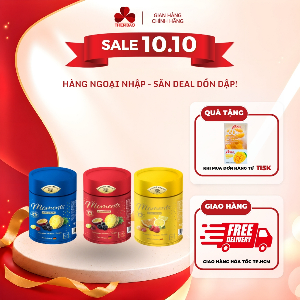 German fruit candy Cavendish & Harvey Selected Moments paper can 100g ...