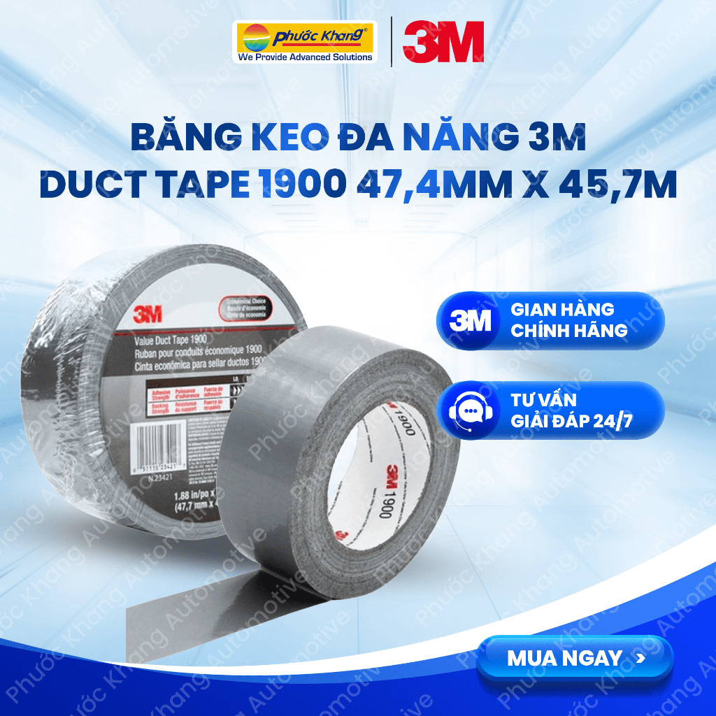 3M Duct Tape 1900 Multipurpose Tape Size 47.4mm x 45.7m - Cloth Tape ...