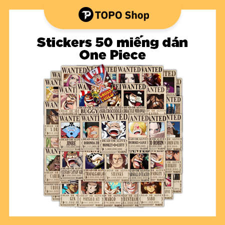 One Piece sticker Set - 50 different stickers, waterproof, sharp ...