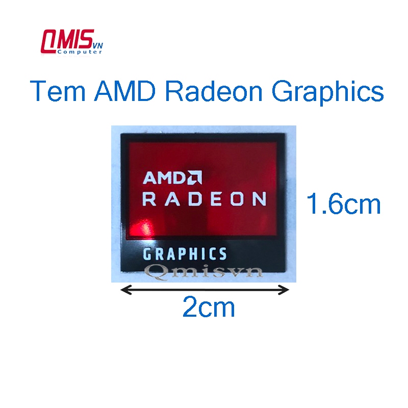 1 PC AMD Radeon Graphics Graphics card logo stamp, Laptop PC decoration ...