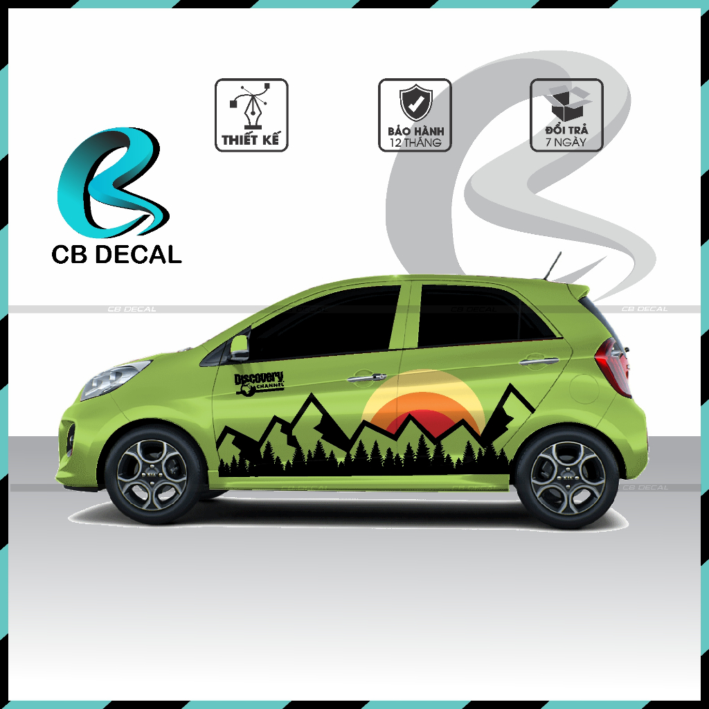 Morning Car Sticker - CB Decal - 2 Side Sticker - Hillside | Shopee ...