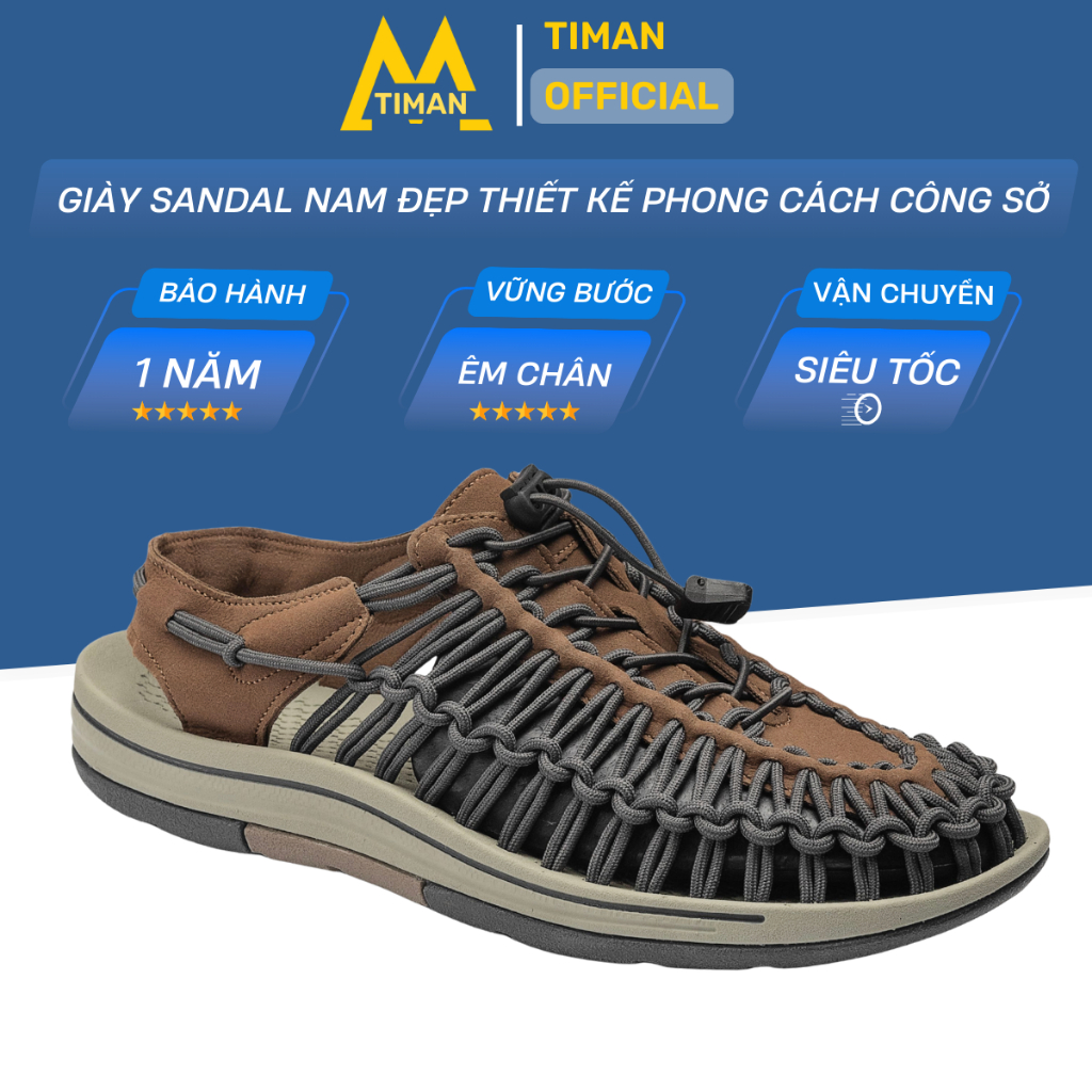 Timavn TK16 beautiful men's sandals, high quality, designed in brown ...