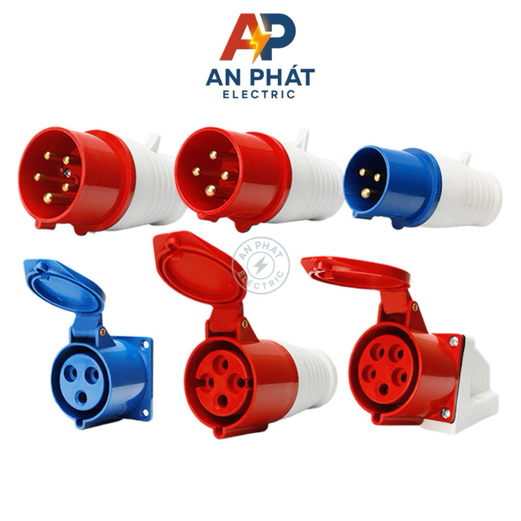 Portable and fixed industrial plugs and sockets 16A, 32A, good impact ...