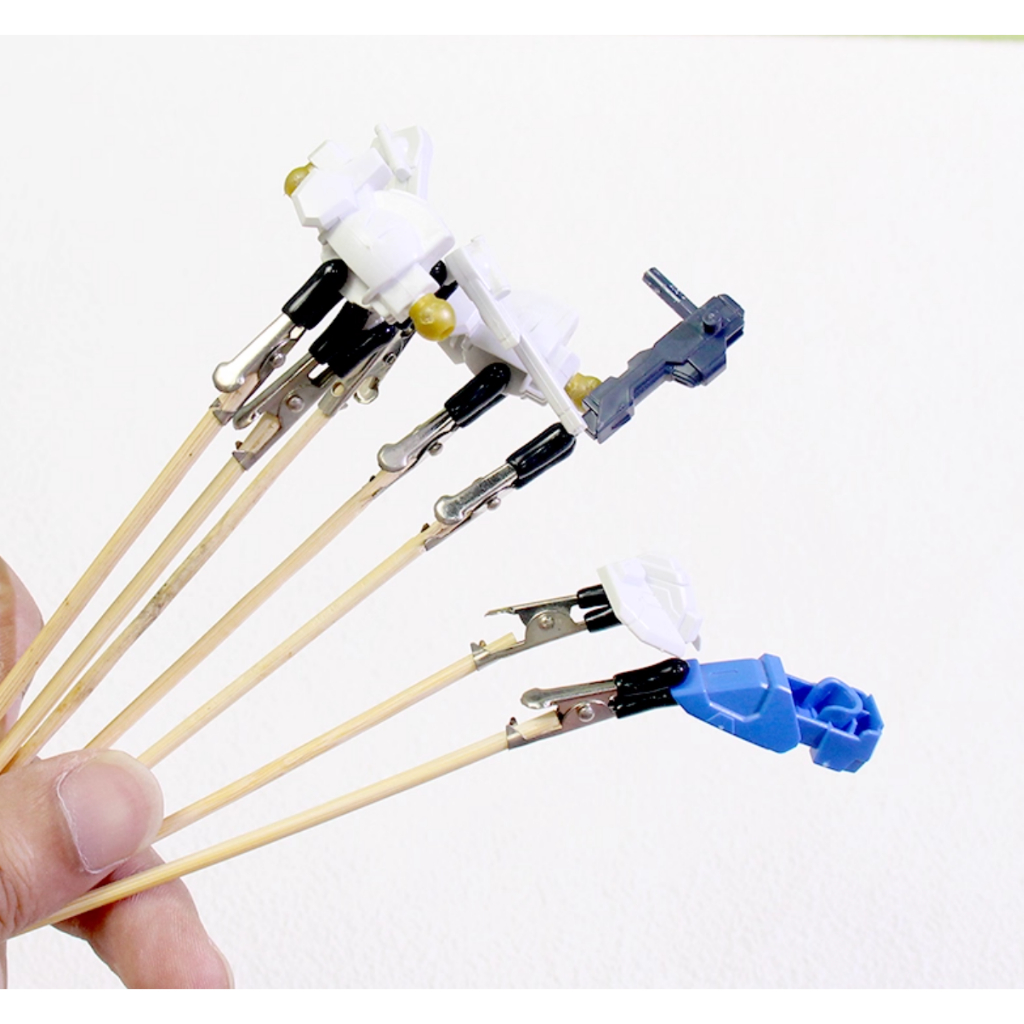 Alligator clips for Gundam model painting part clips with wooden handle ...