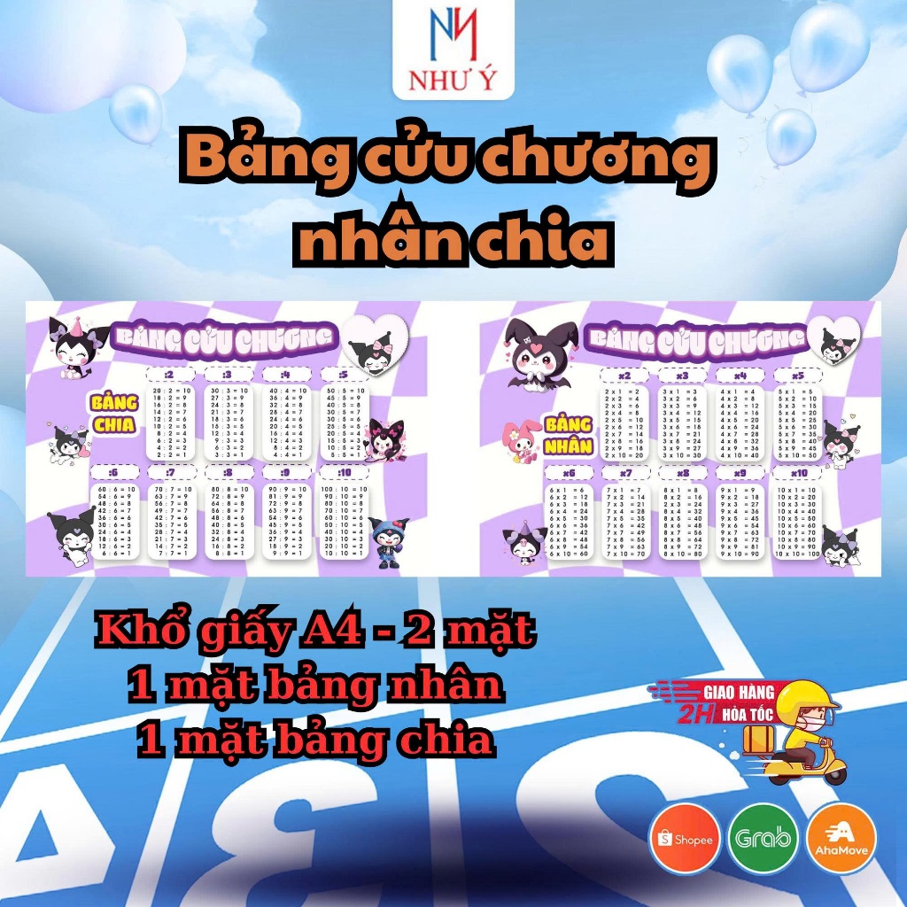[A4 Size Double-Sided Multiplication Table] Math Learning Board for ...