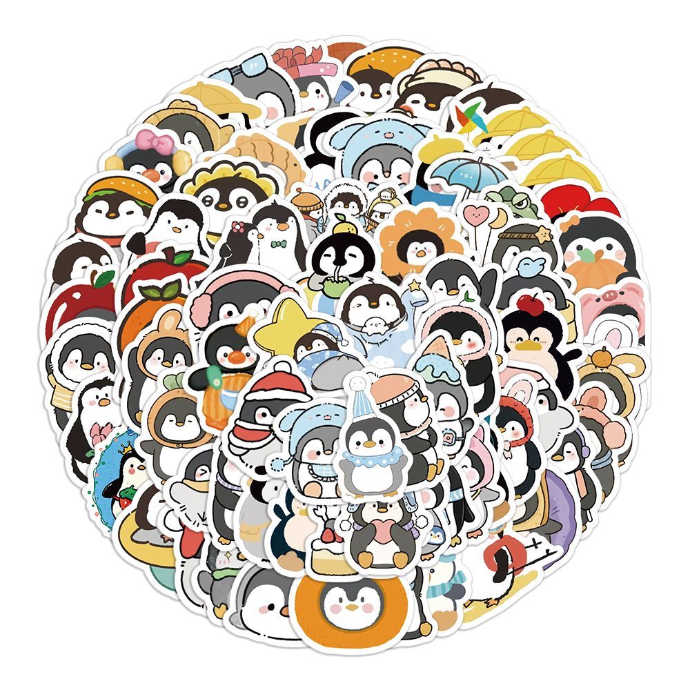 50 cute cartoon penguin stickers, used to stick to notebooks, cards ...