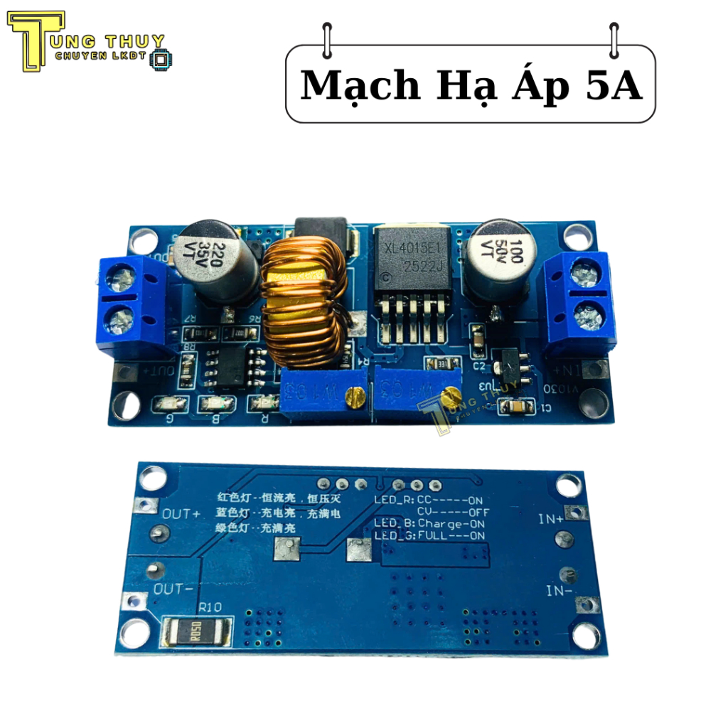 5A Low Voltage Circuit with DC - DC Current Adjustment XL4015 - 75W ...