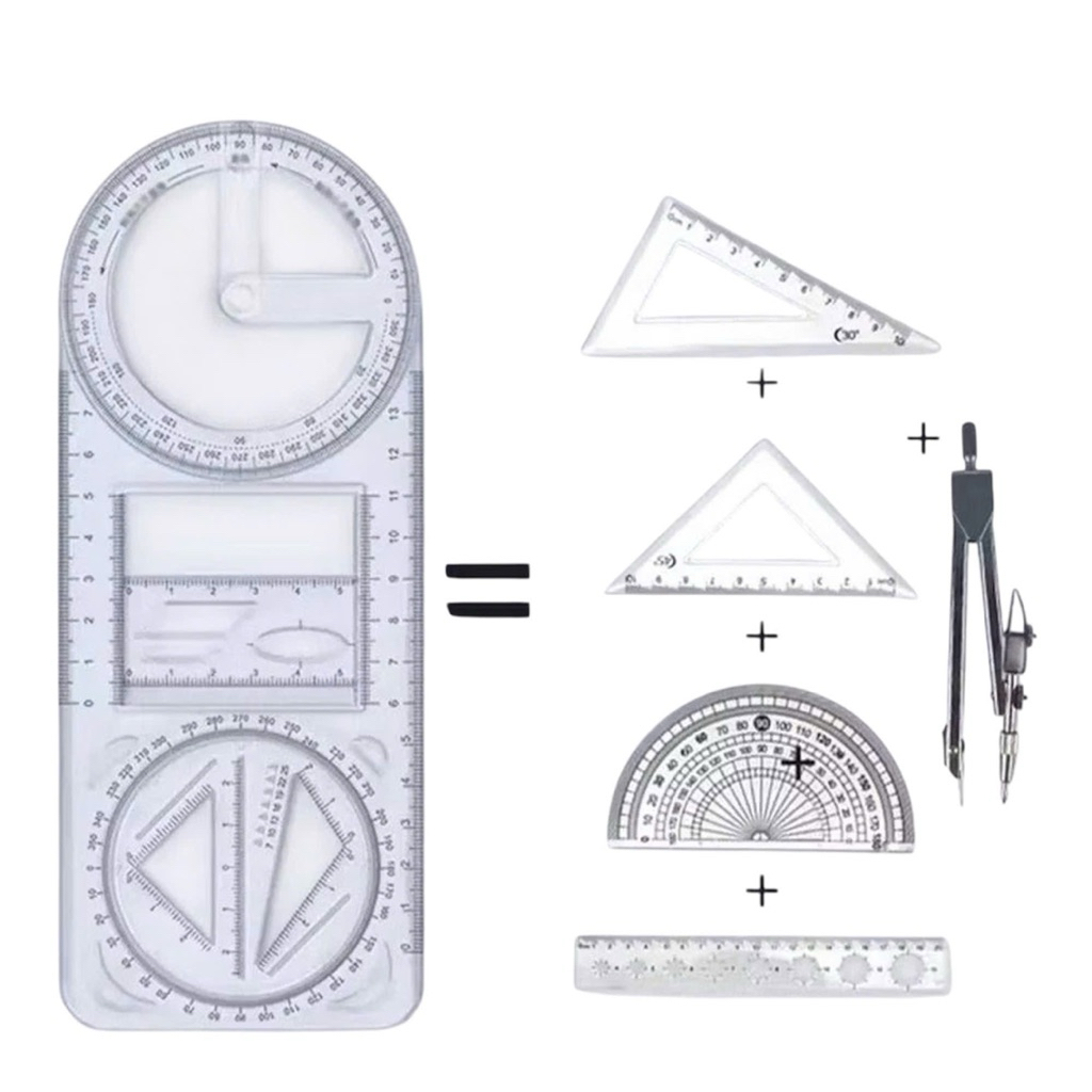 Aihao CY3306 Student Multi-Purpose Ruler Set – Can Draw Many Shapes ...