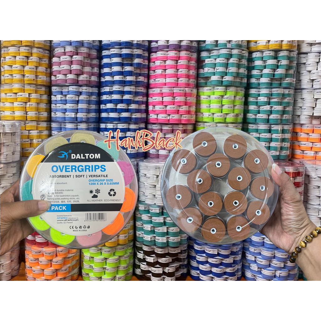 {GENUINE} Box of 60 DALTOM PREMIUM 2-layer nylon racket grips - tennis ...