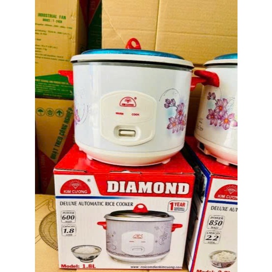 Diamond 1.8 Liter Rice Cooker with Removable Lid - Genuine - Min Min ...