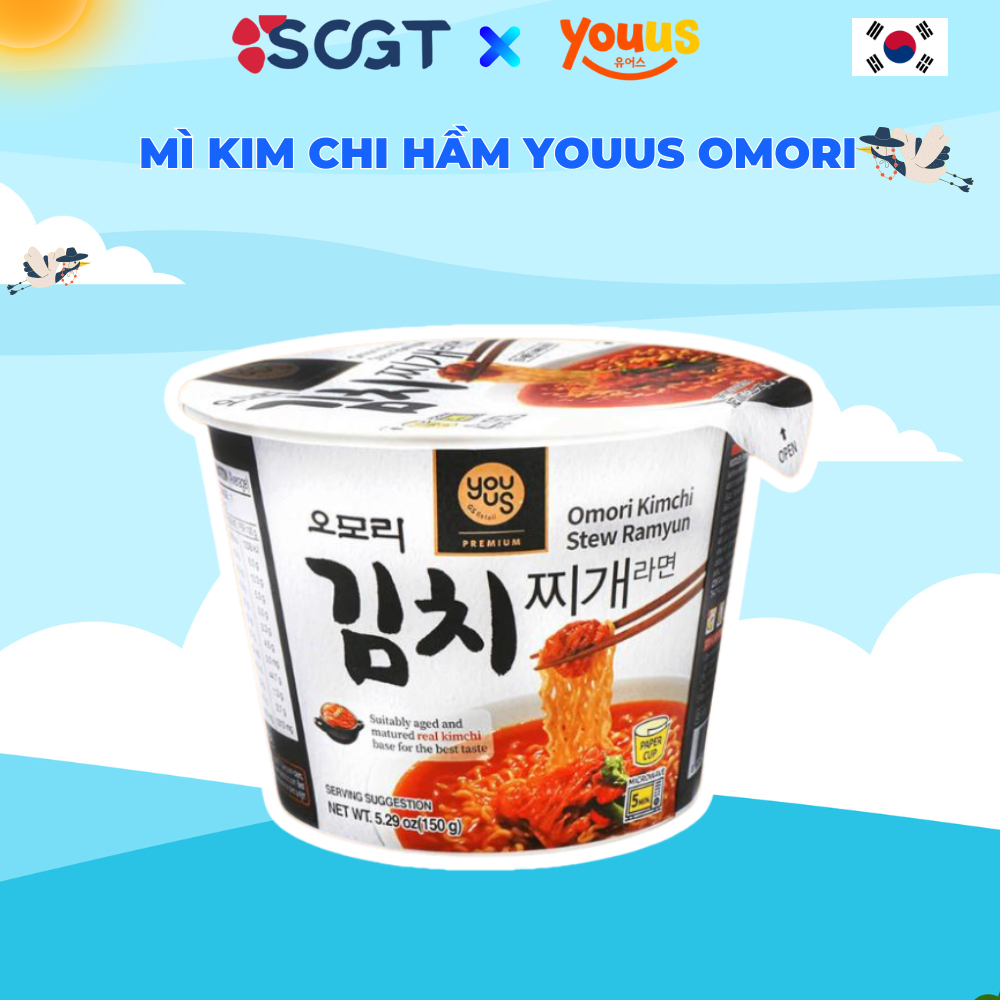 Youus Omori Stewed Kimchi Noodles (Box) - Kimchi Jjigae Noodle Stew ...