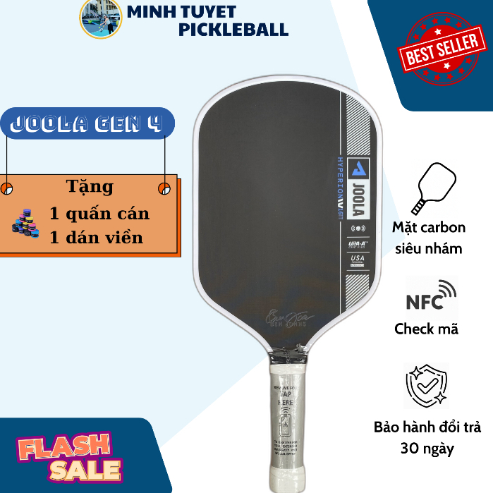 JOOLA Gen 4 Pickleball Racket Super Matte Green NFC Scanning Free ...
