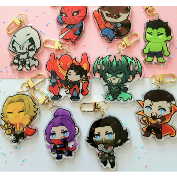 2.5 Inch Double Sided Marvel Rivals Epoxy Keychains - Hela/Winter ...