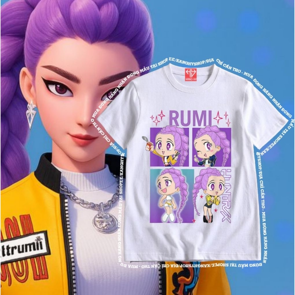 Cute rumi kpop demon hunters cartoon T-shirt in all sizes F820 | Shopee ...