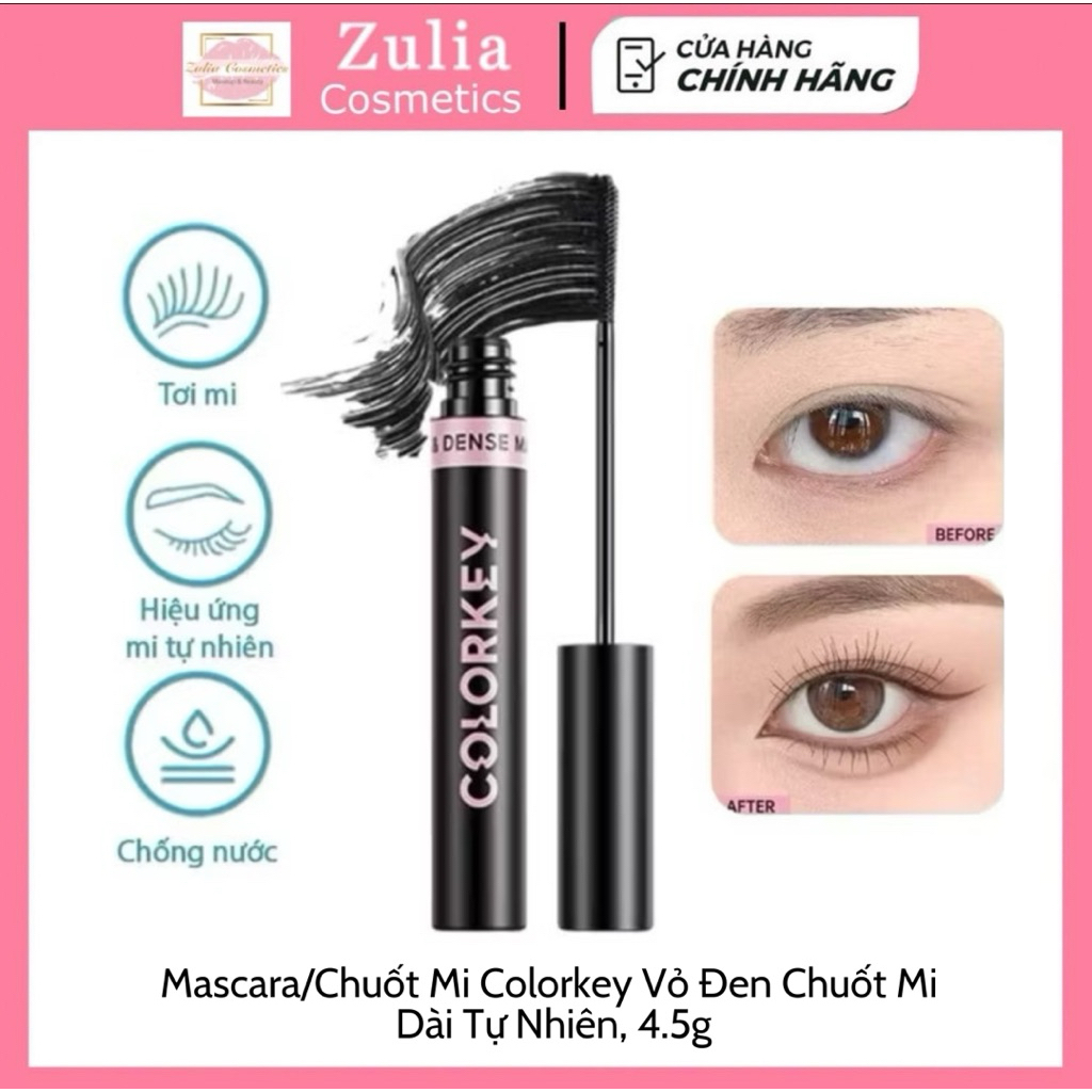 [COLORKEY] Colorkey Mascara/Eyelash Brush Black Shell Long, Natural ...