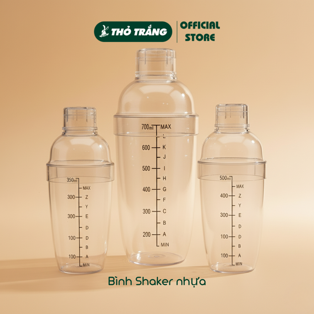 High quality black graduated plastic mixing Shaker (350ml, 530ml, 700ml ...