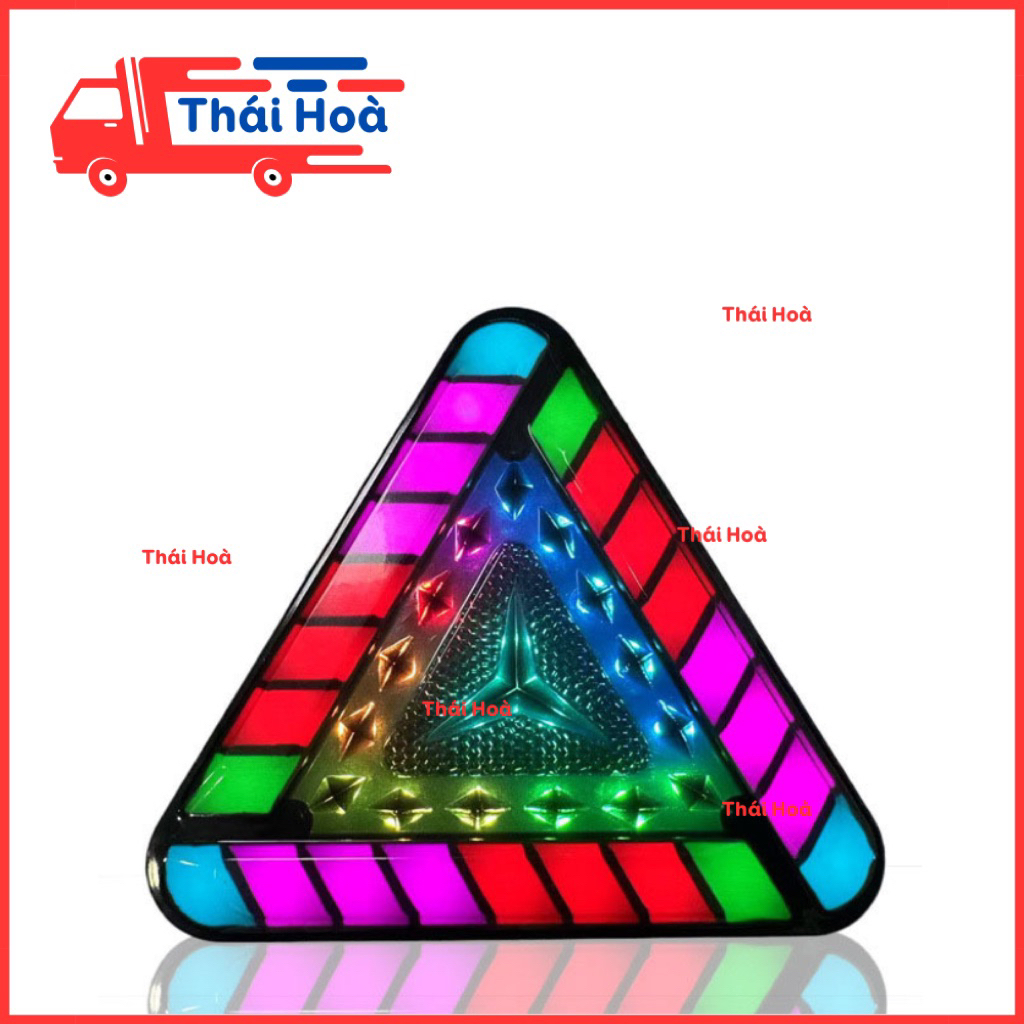Led triangle flashing 18 modes 12V 24V warning decoration for cars ...