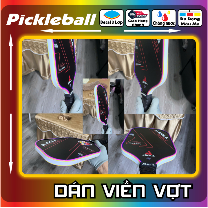 Hot Model picklebal racket edge sticker - fits 14mm-16mm rackets (Joola ...