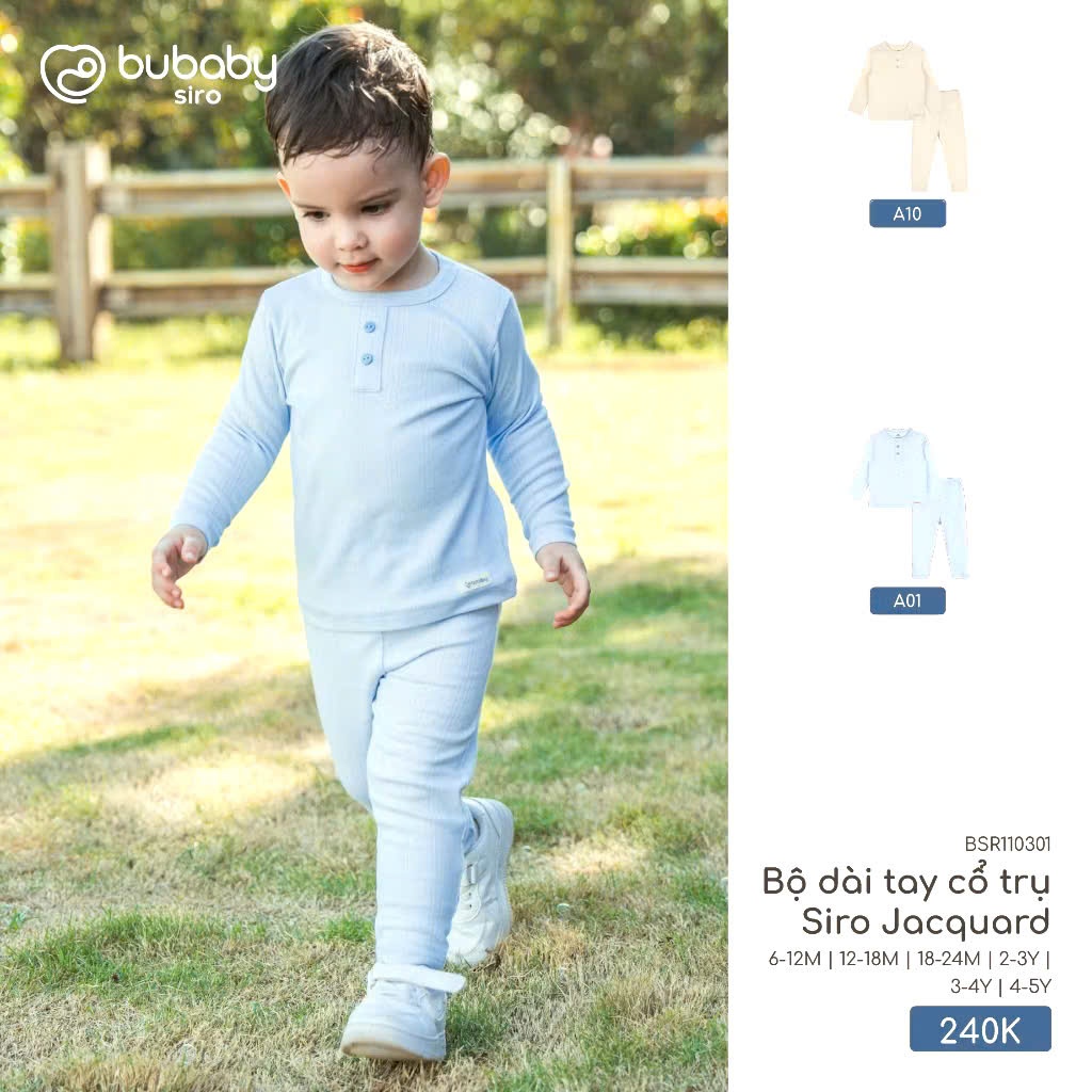 [Bubaby] Syrup turtleneck long-sleeved set for boys and girls from 6M ...