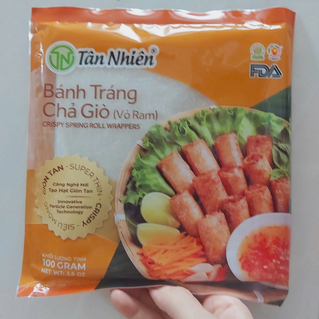 Tan Nhien spring roll rice paper to make delicious crispy yellow fried ...