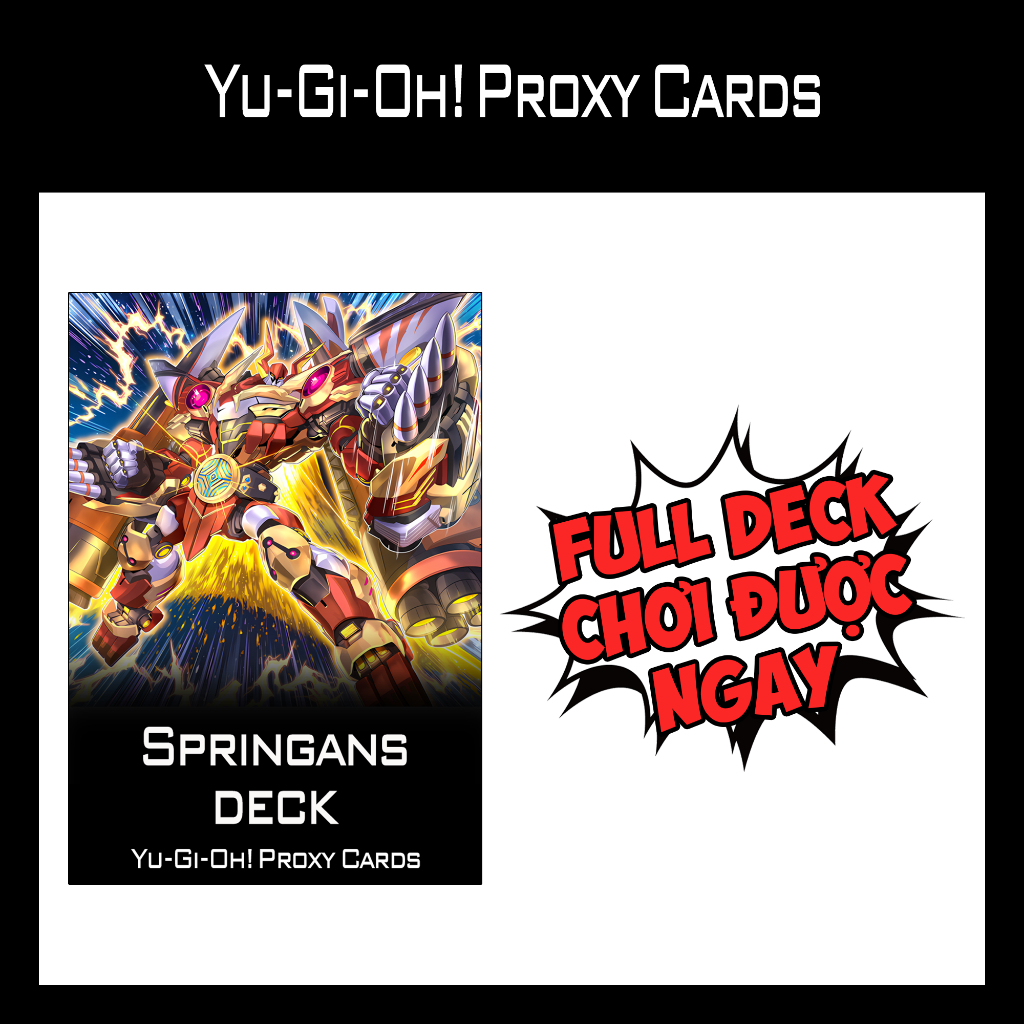 YUGIOH Cards - Springans Deck - 1 SIDE PRINTED (60 Cards) | Shopee ...