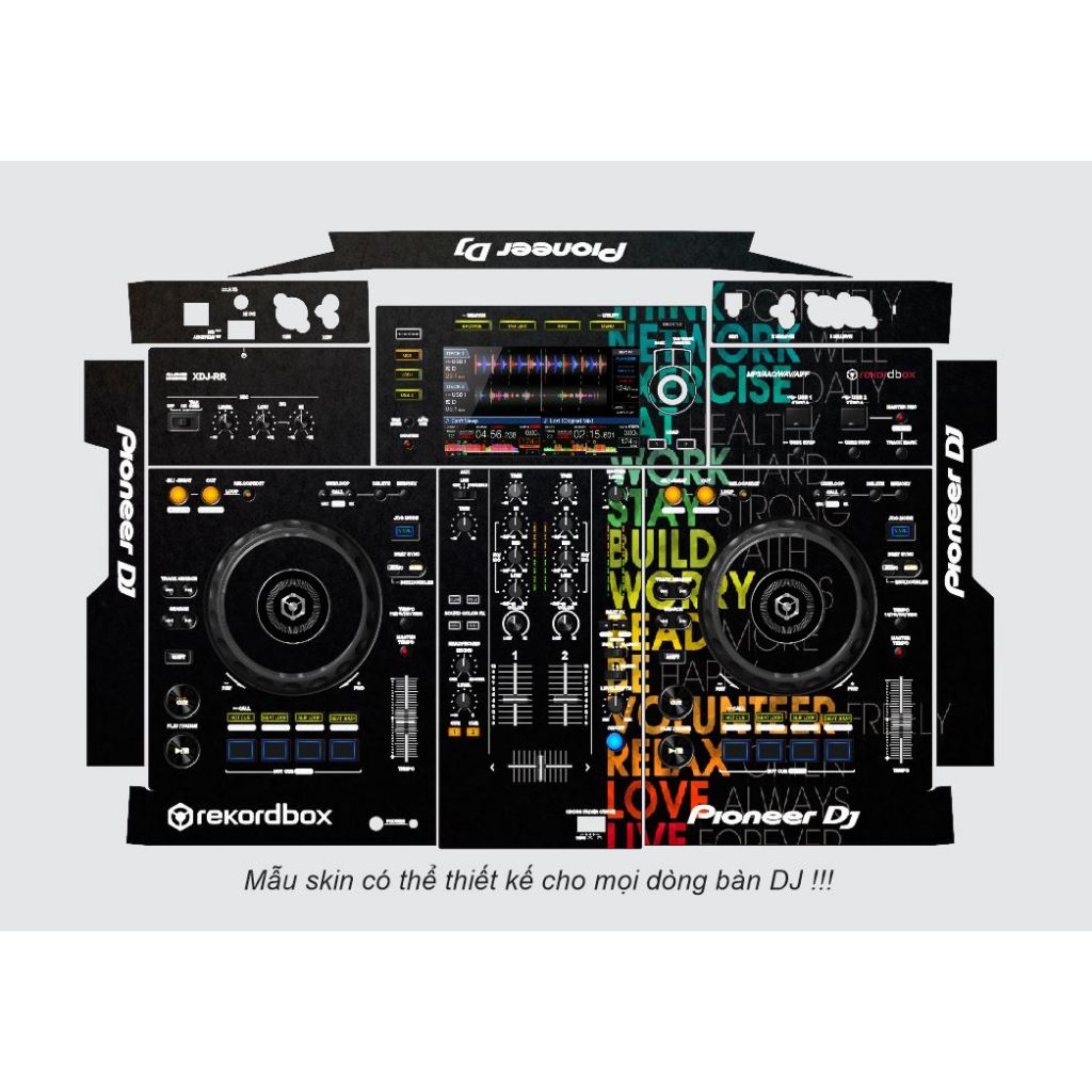 Fire Express - DJ Desk Sticker Skin (F13) (XDJ RR / RX / RX2 / RX3 / XZ ...
