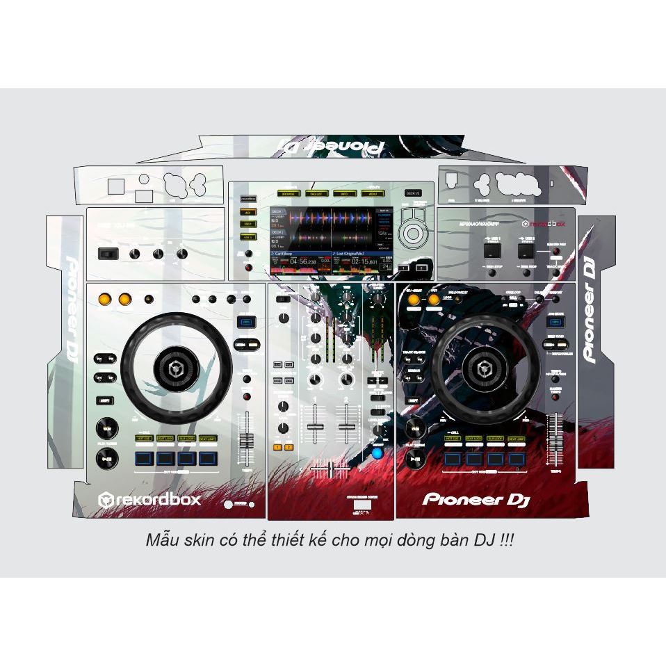 Fire Express - DJ Desk Sticker Skin (F15) (XDJ RR / RX / RX2 / RX3 / XZ ...