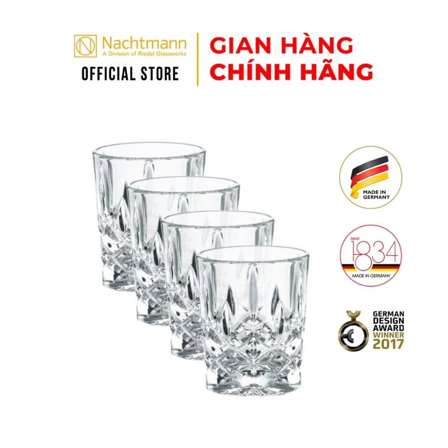 Set of 4 Nachtmann Noblesse crystal glasses 55ml | Shopee Philippines