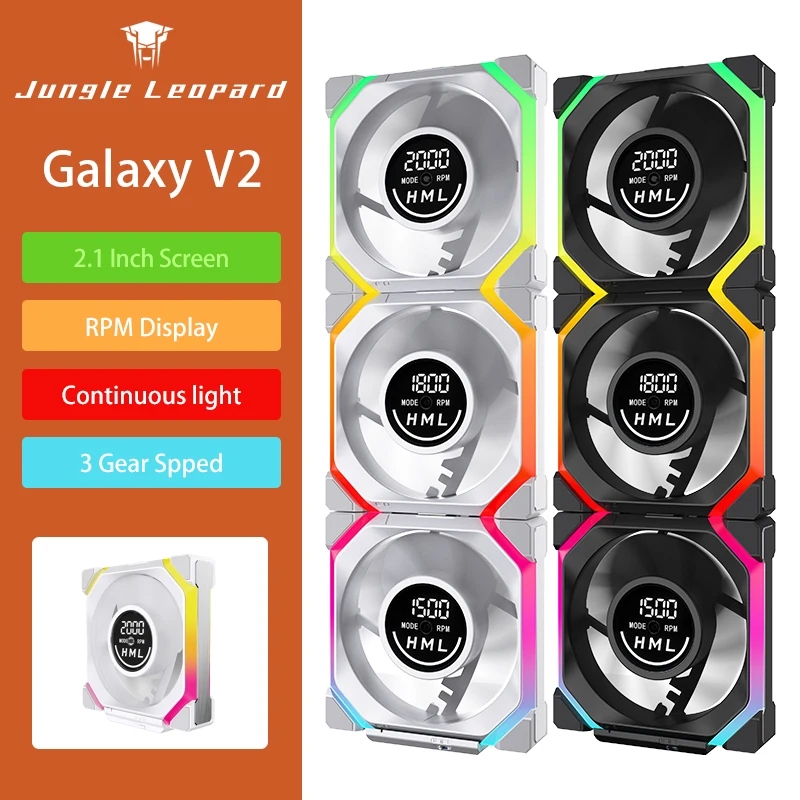 Jungle Leopard Galaxy V2 Digital Block 3 Cooler Fan Kit - Speed Display ...