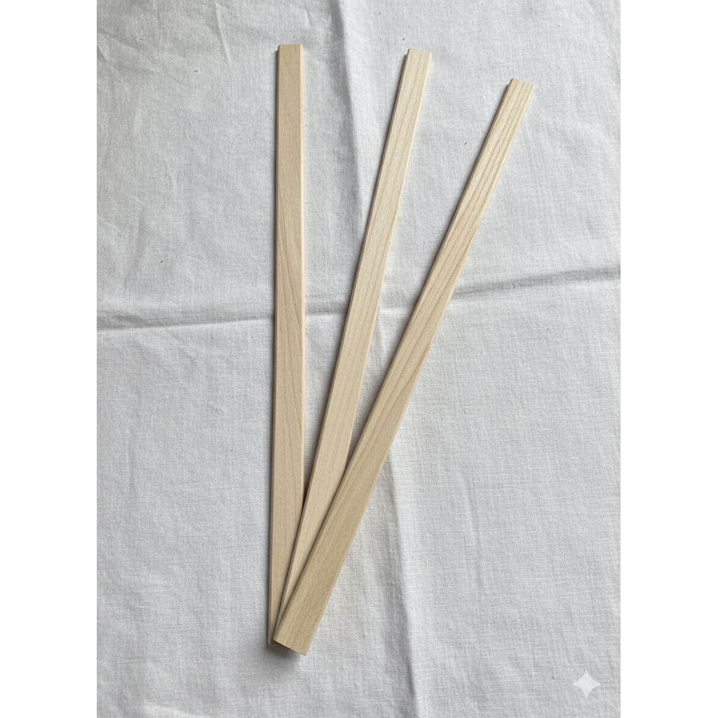 Combo of 3 Oak Flat Wood Ruler - Natural Color, Length 50cm | Pointing ...