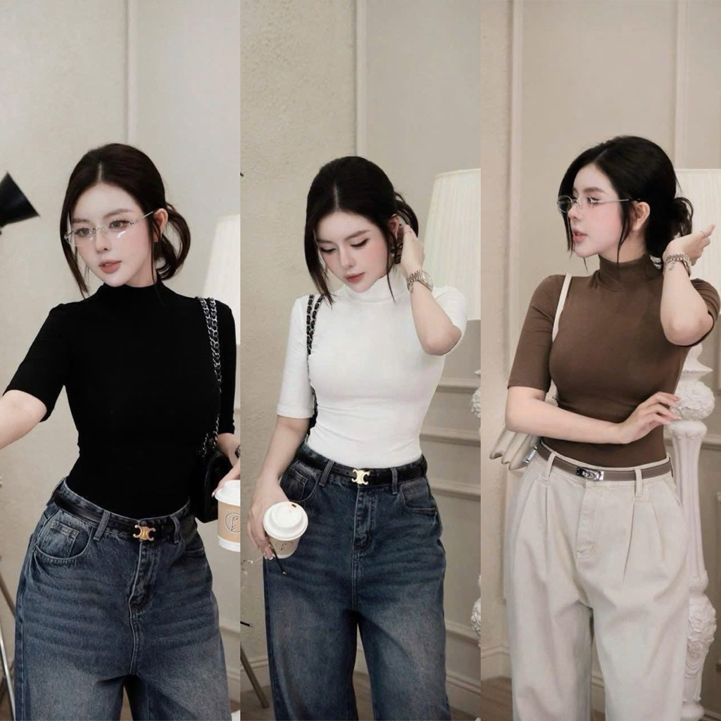 BEAUTIFUL SMOOTH RIBBED COLLAR SHIRT TO KEEP WARM AND KEEP HEAT GOOD ...