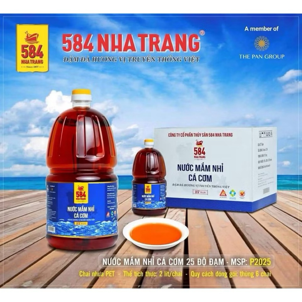 Anchovy fish sauce 25 protein can 2L - 584 Nha Trang rich in ...