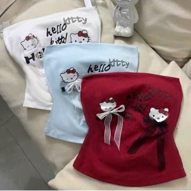 HELLO KITTY Pretty UN Tube Top, Strapless Style Top, Real Photos and ...