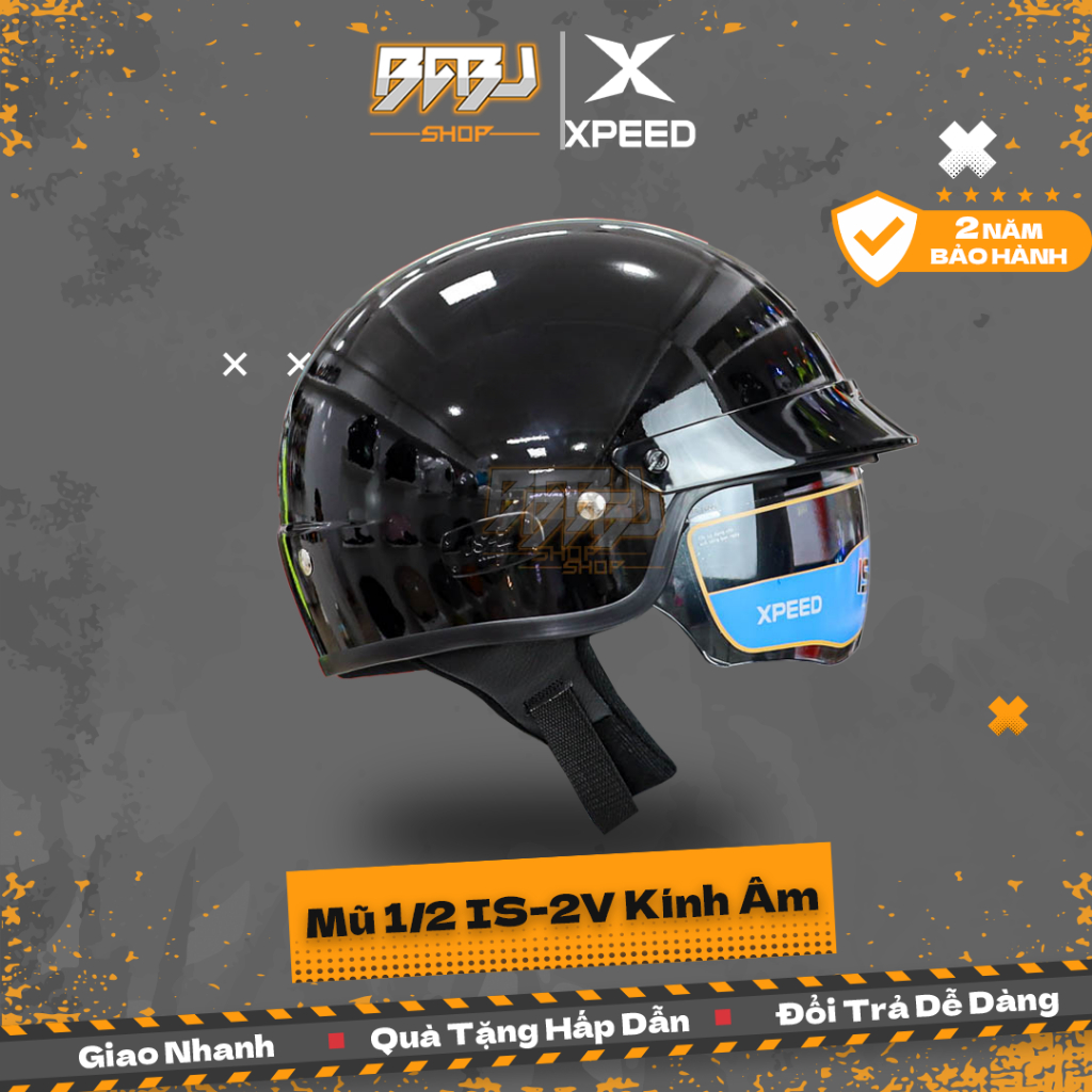 HJC IS-2V 1/2 Xpeed Hat Glossy Black | Convenient Acoustic Glasses ...