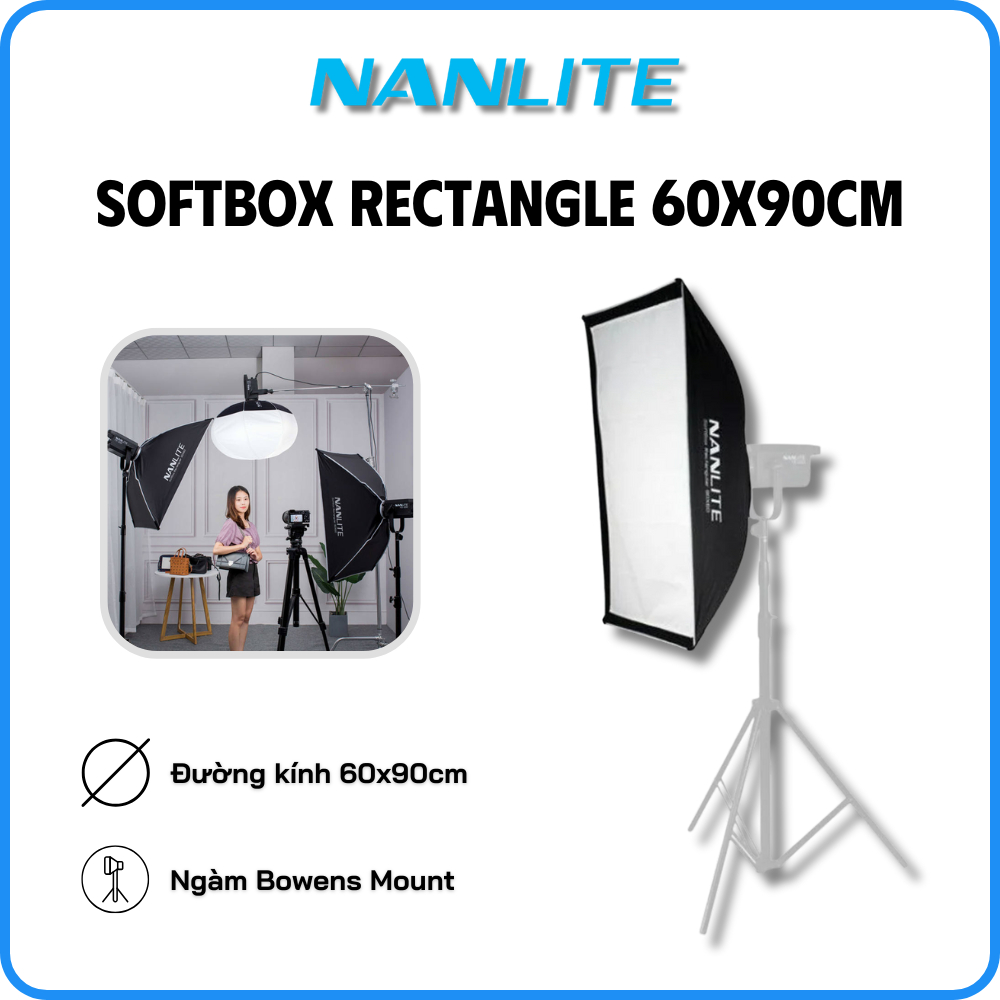 NANLITE RECTANGLE SOFTBOX Rectangular Light Diffuser 60x90CM - Genuine ...