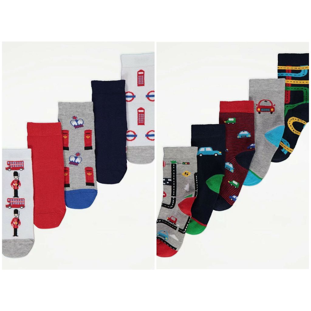 Set of 5 pairs of George British flag socks_genuine authentic products ...