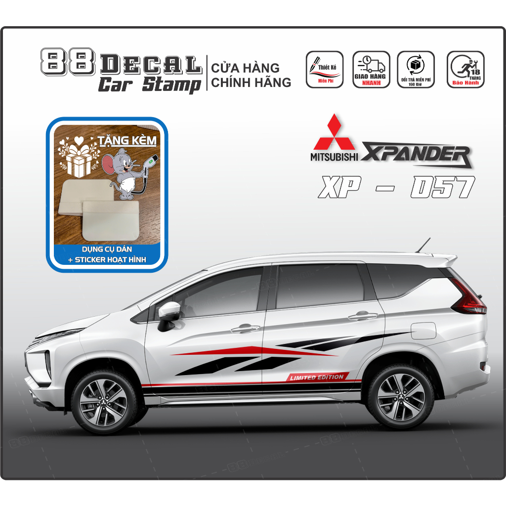 Xpander car sticker - High quality Decal. Sports sticker model (full ...
