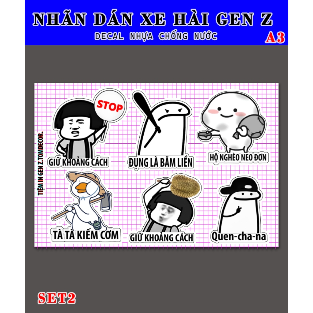Funny Decal Troll Gen Z Car Stickers, Oto Waterproof Plastic Decal Set ...
