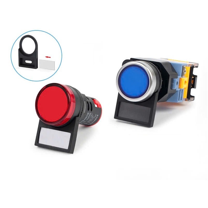 Combo of 100 labels, headlight indicator name labels, 22mm - 25mm push ...