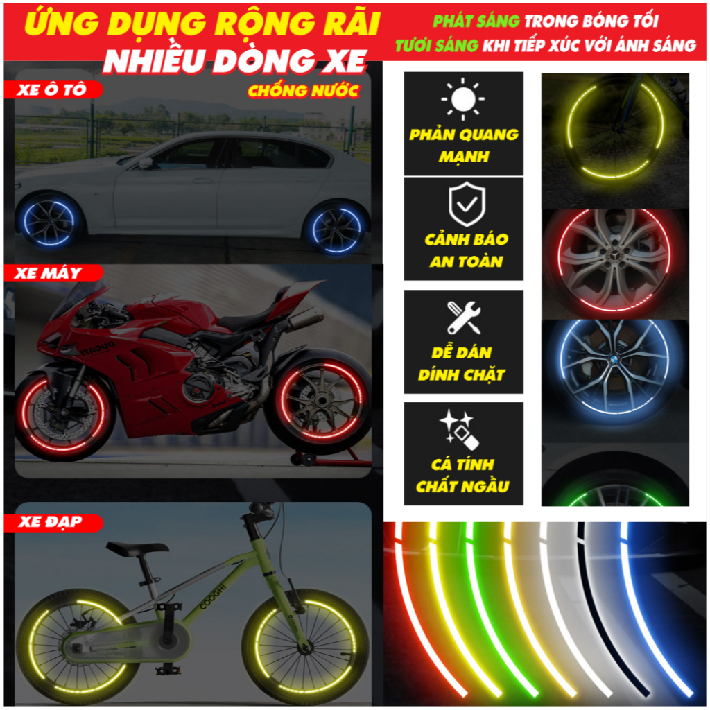 Car steel rim stickers, wheel stickers for electric cars, motorbikes ...