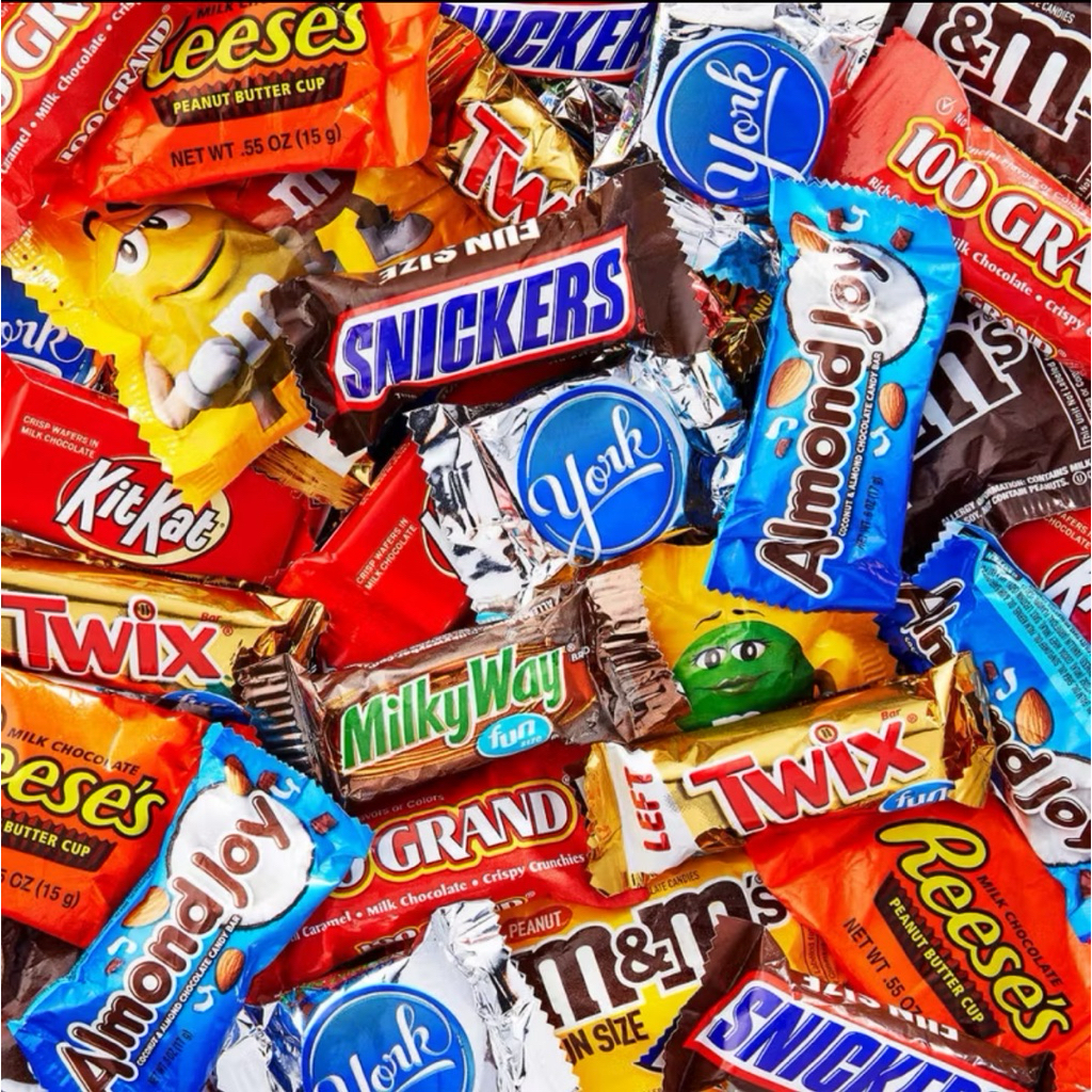 Chocolate Hershey’s Snickers Twix MilkyWay Butterfinger Almond Joy ...