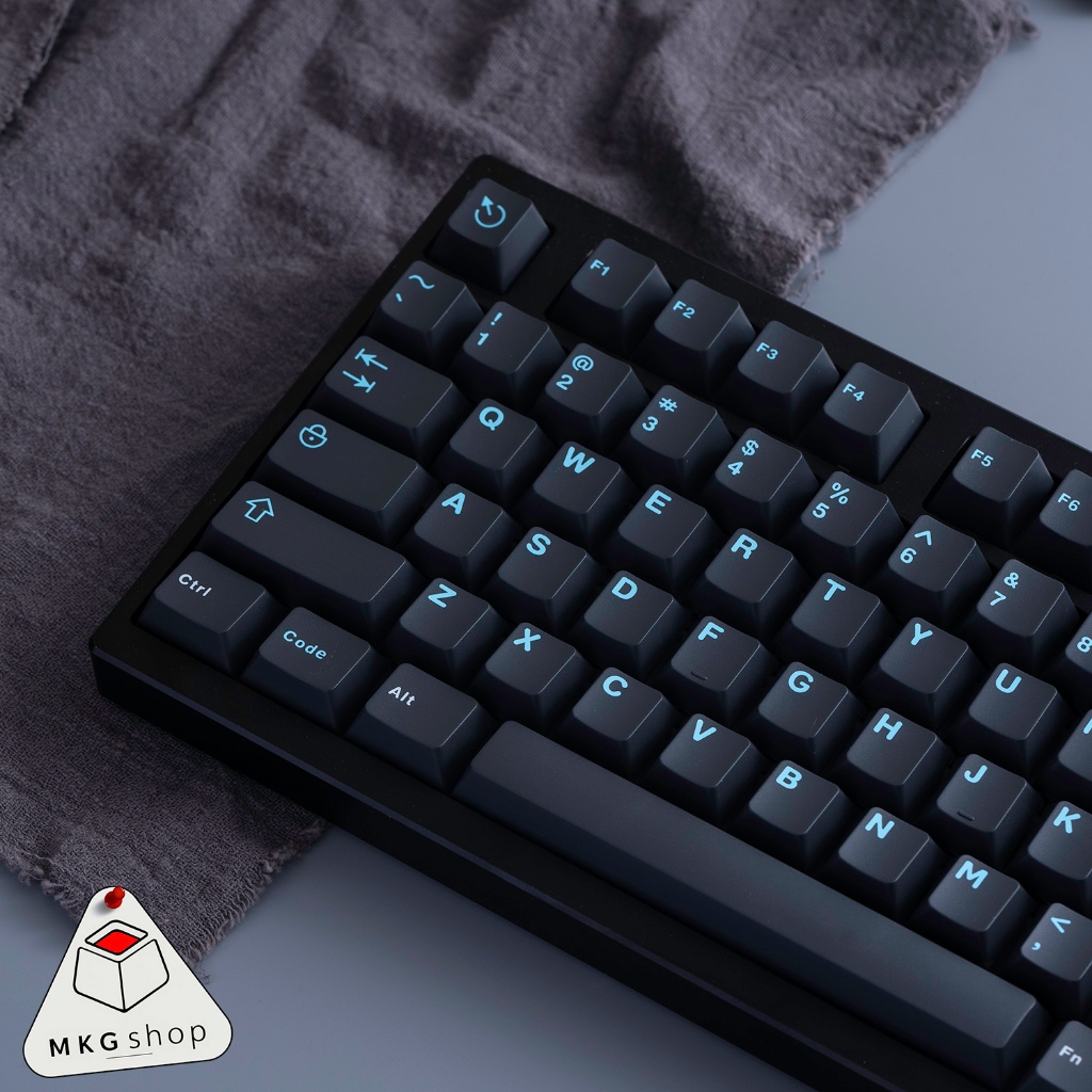 Keycap Blue on Dark Gray - ABS doubleshot - Cherry profile - Beautiful ...