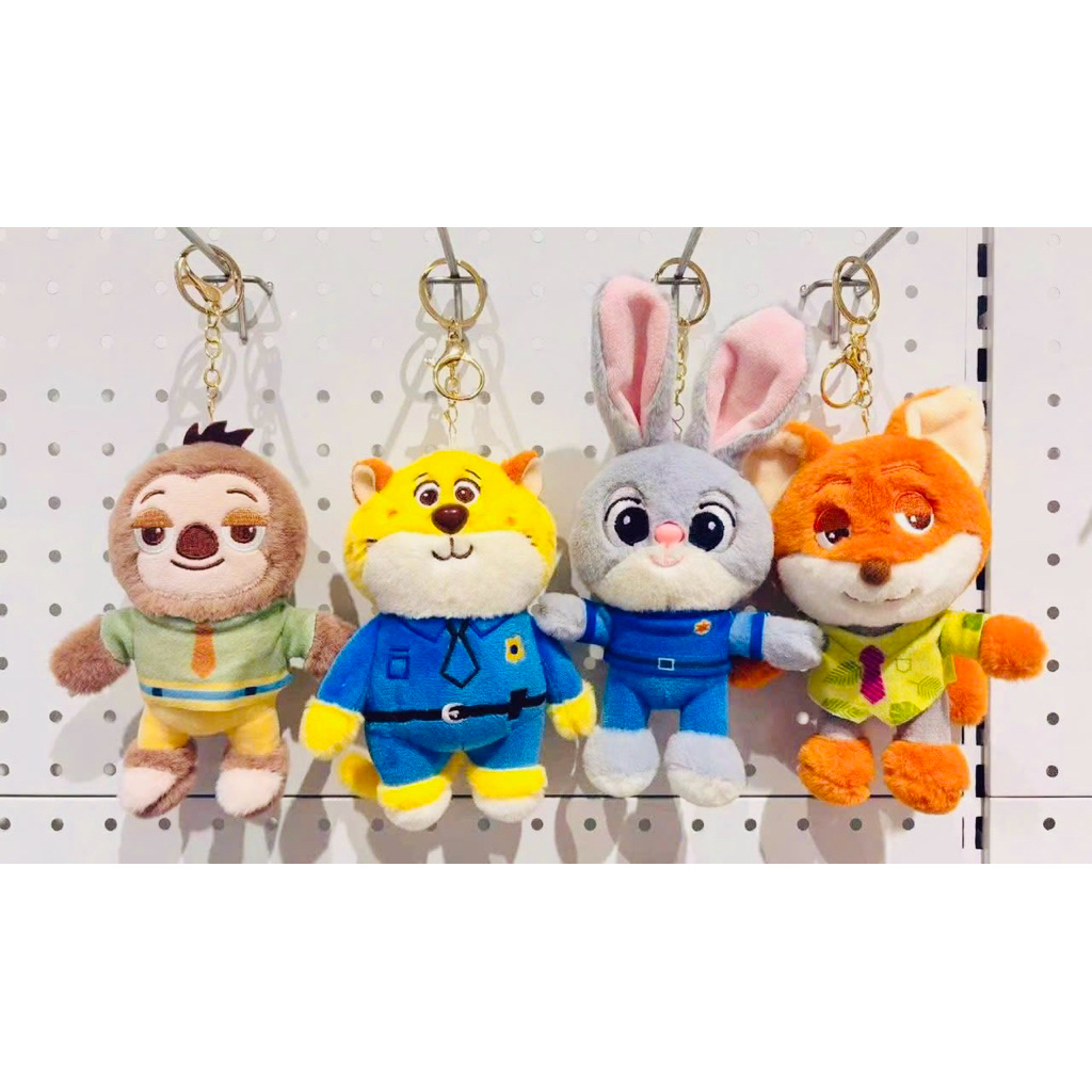 ZooTopia Teddy Bear Keychain - Judy Rabbit, Nick Fox, Sloth Flash ...
