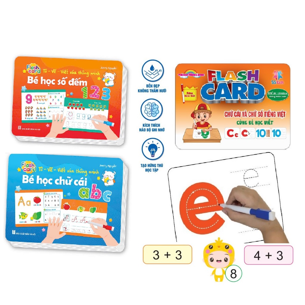 A5 Size Smart Learning Card Set with Vietnamese Letters and Numbers ...