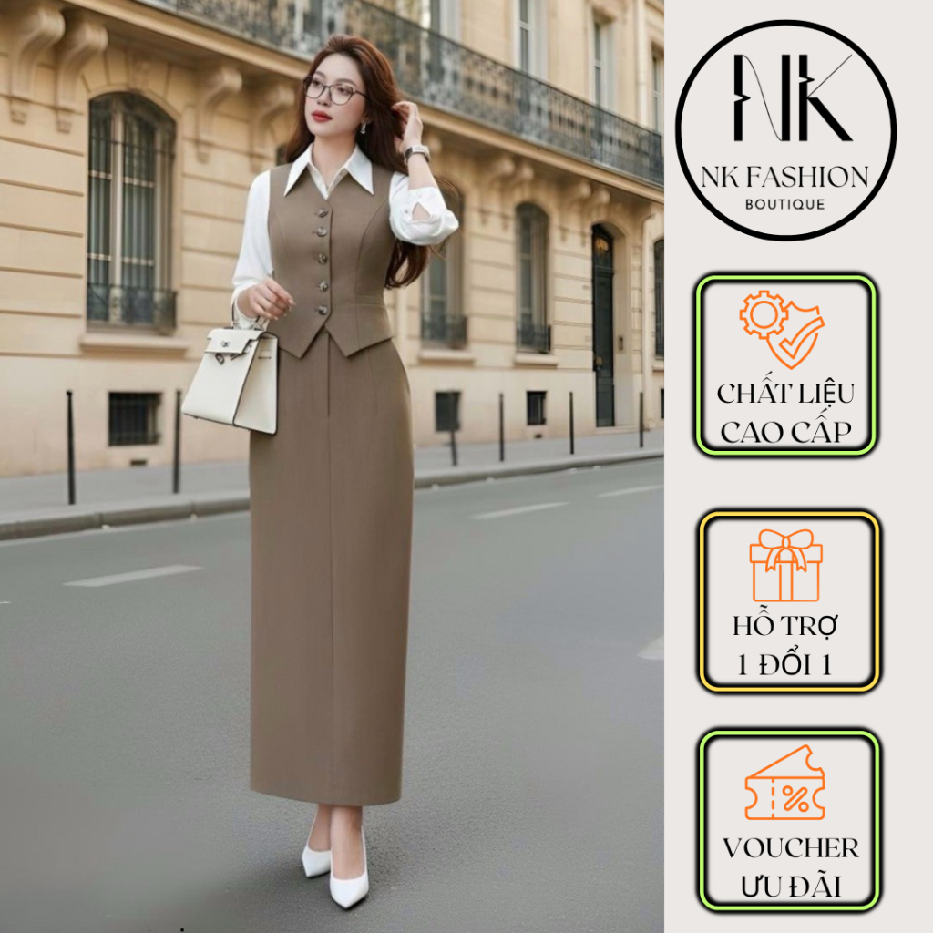 GILE SET WITH SHIRT AND LONG SKIRT HIGH QUALITY OFFICE STYLE ...