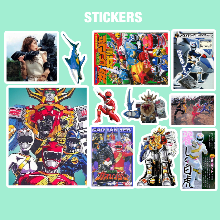 50-100 Gao -Hyakujuu Sentai Gaoranger Super sentai superhero stickers ...