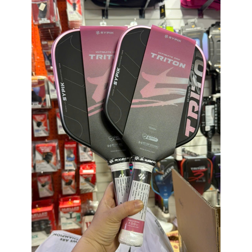 Sypik Triton 5 Pickleball Paddle Rackets | NFC Chip | Raw Carbon ...