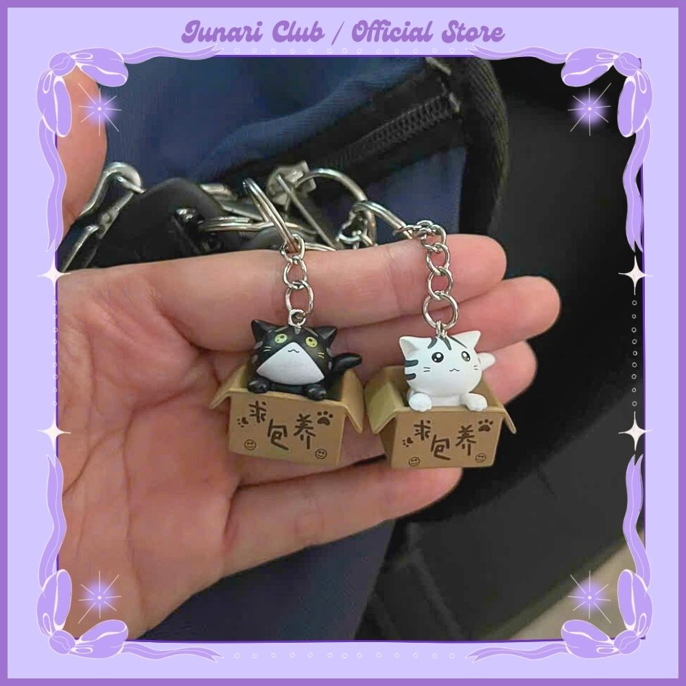Cat in the box keychain - Matching keychains - Junari Club | Shopee ...