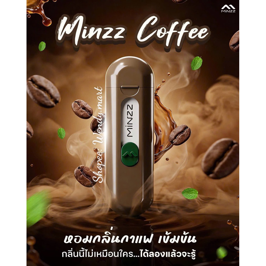 MINZZ Coffee Inhaler Thailand Mint Coffee Nasal Inhaler | Shopee ...